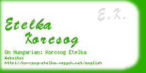 etelka korcsog business card